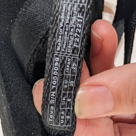 Teva Black Strappy Mush Sandals - Picture 4 of 4